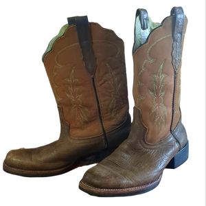 ACME Tan Leather Western Boots